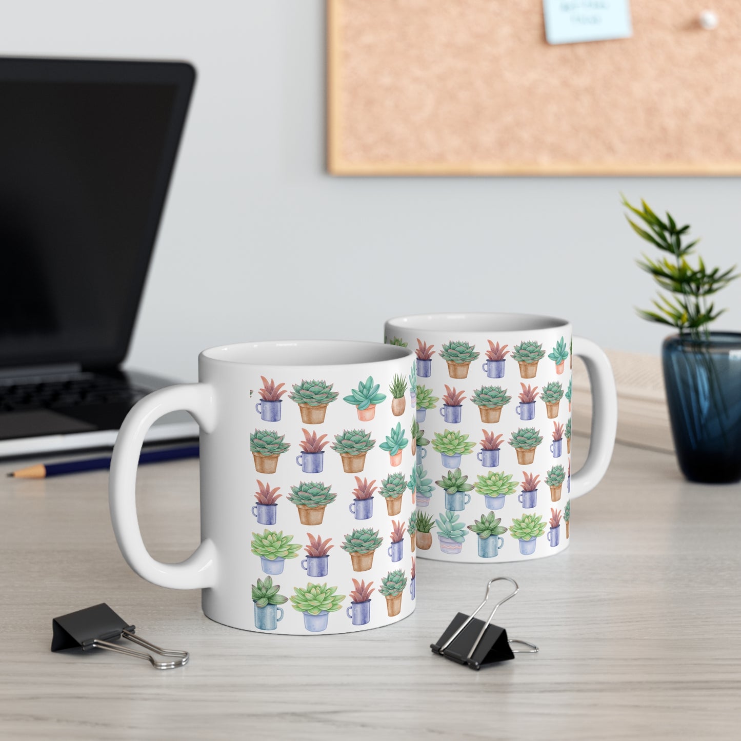 Succulents Ceramic Mug 11oz