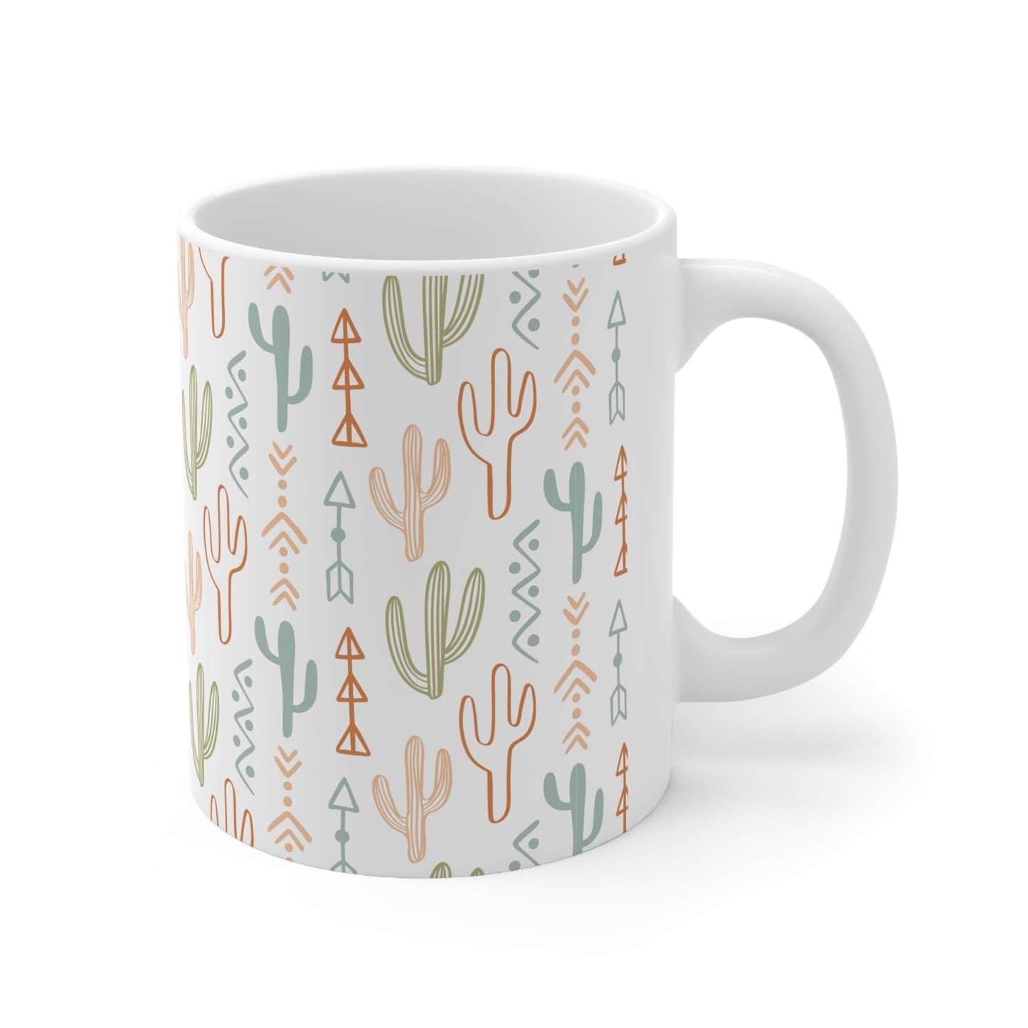 Boho Cactus Ceramic Mug 11oz