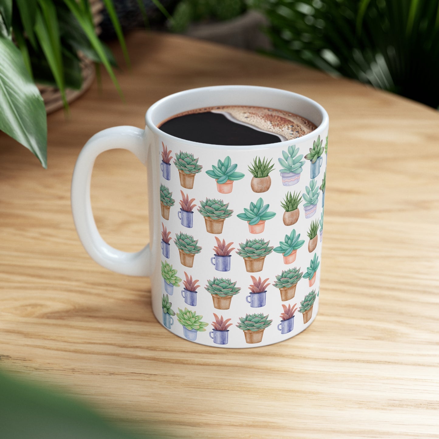 Succulents Ceramic Mug 11oz