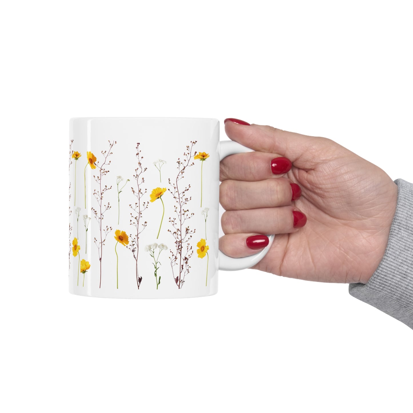 Calendula Flowers Ceramic Mug 11oz