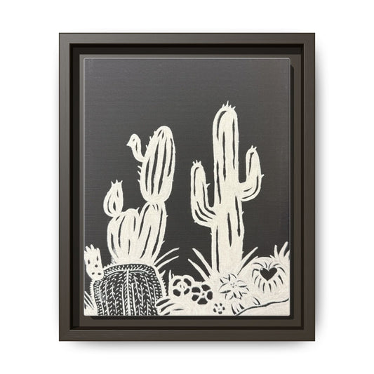Reverse: Matte Canvas Framed Wall Art — Colorful Tropical Landscape Print
