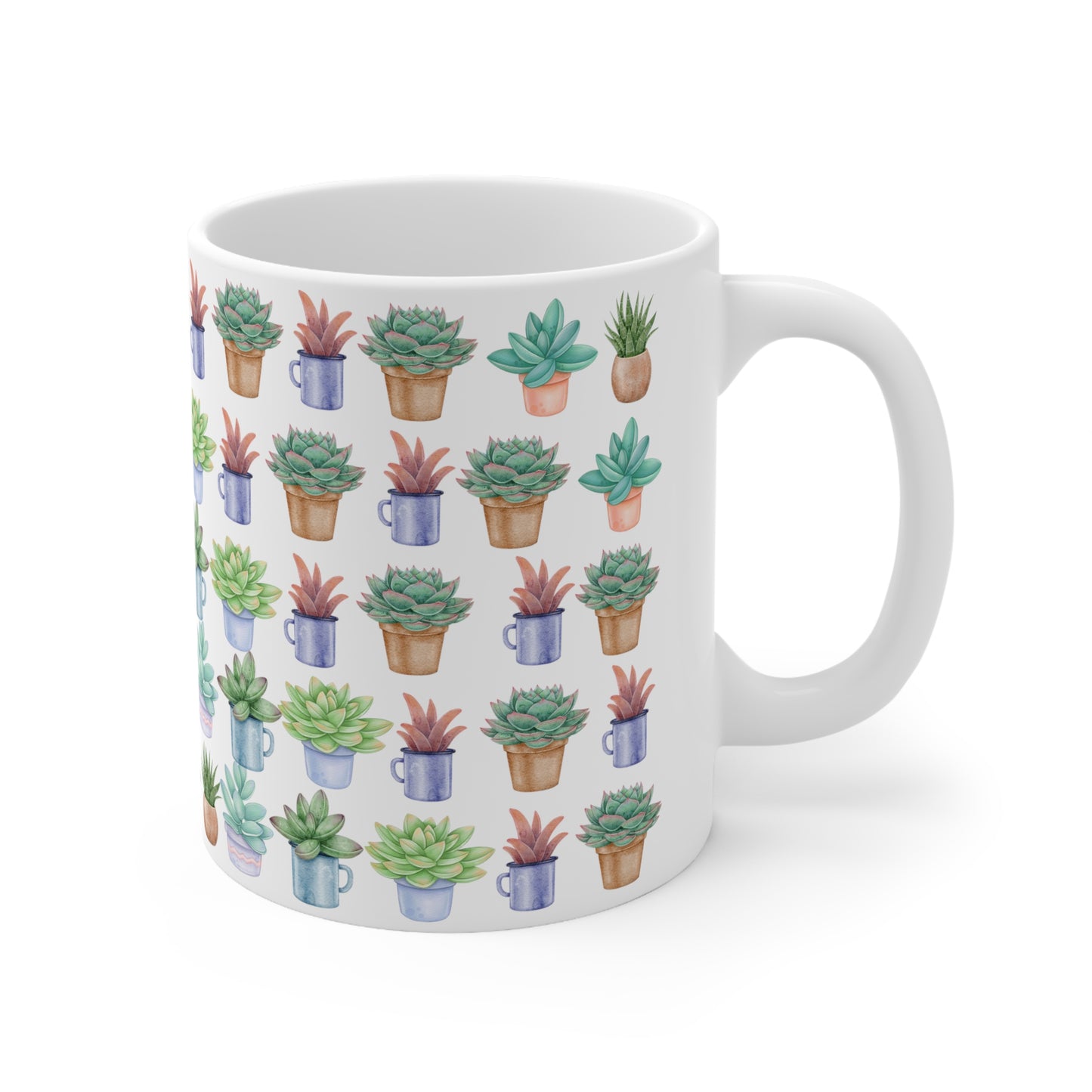 Succulents Ceramic Mug 11oz