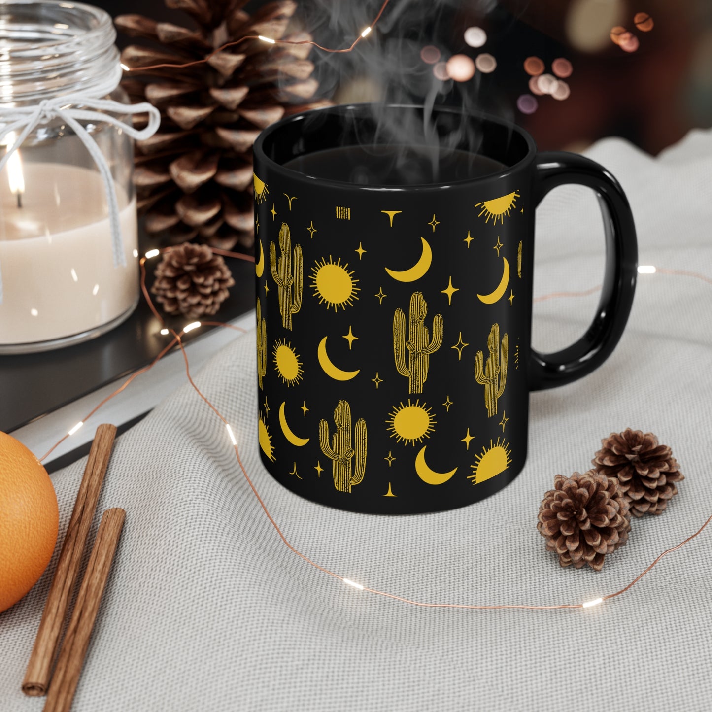 Desert Nights Black Mug 11oz