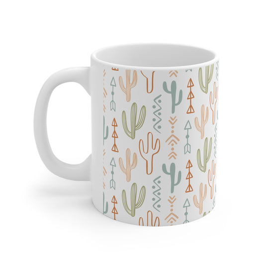 Boho Cactus Ceramic Mug 11oz