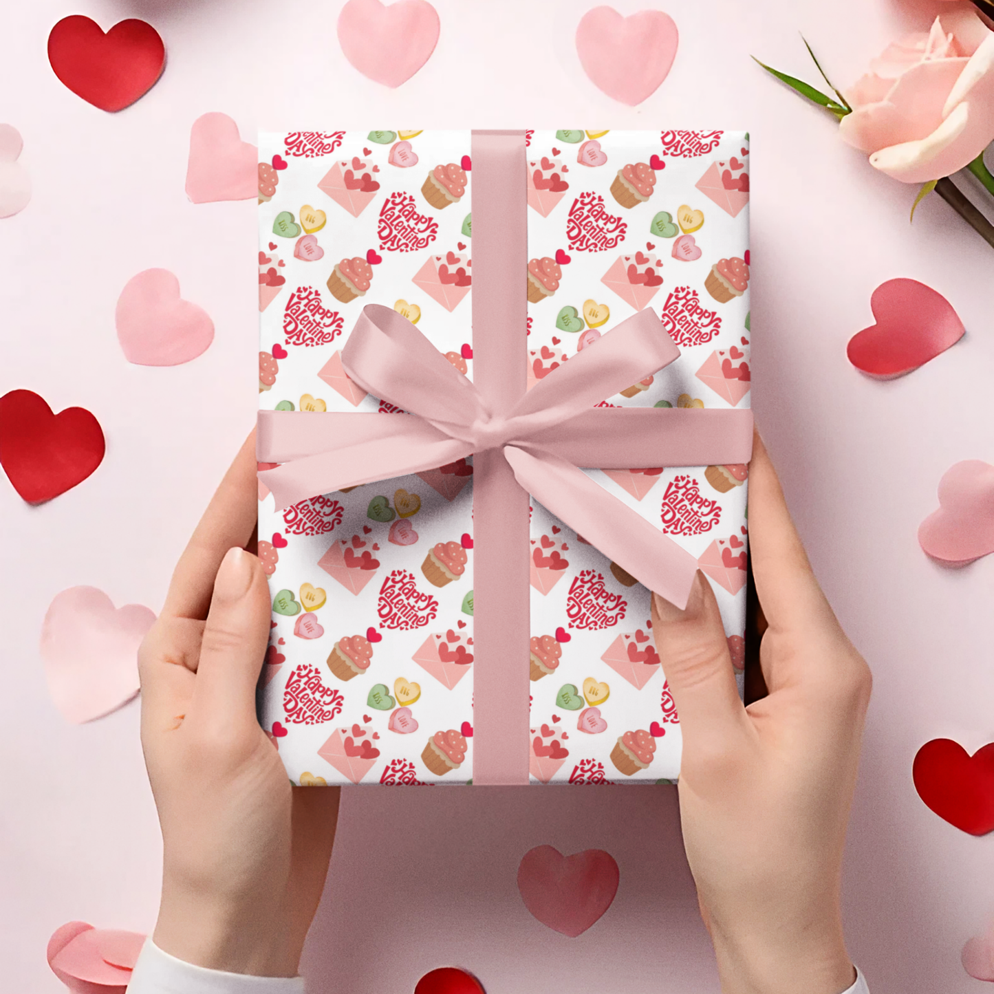 Valentine Cupcakes & Hearts SVG