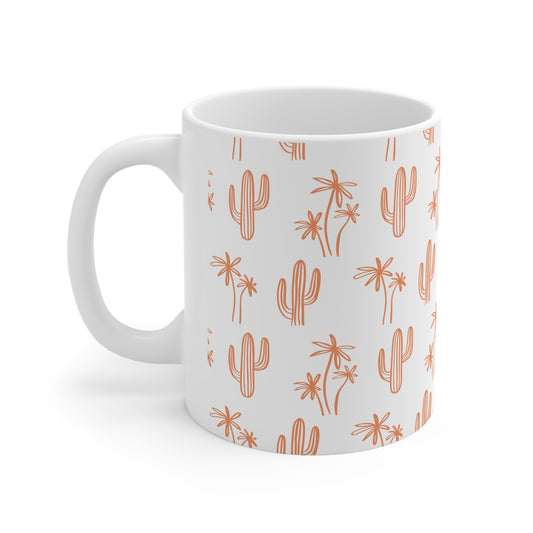 Palms & Cactus Ceramic Mug 11oz