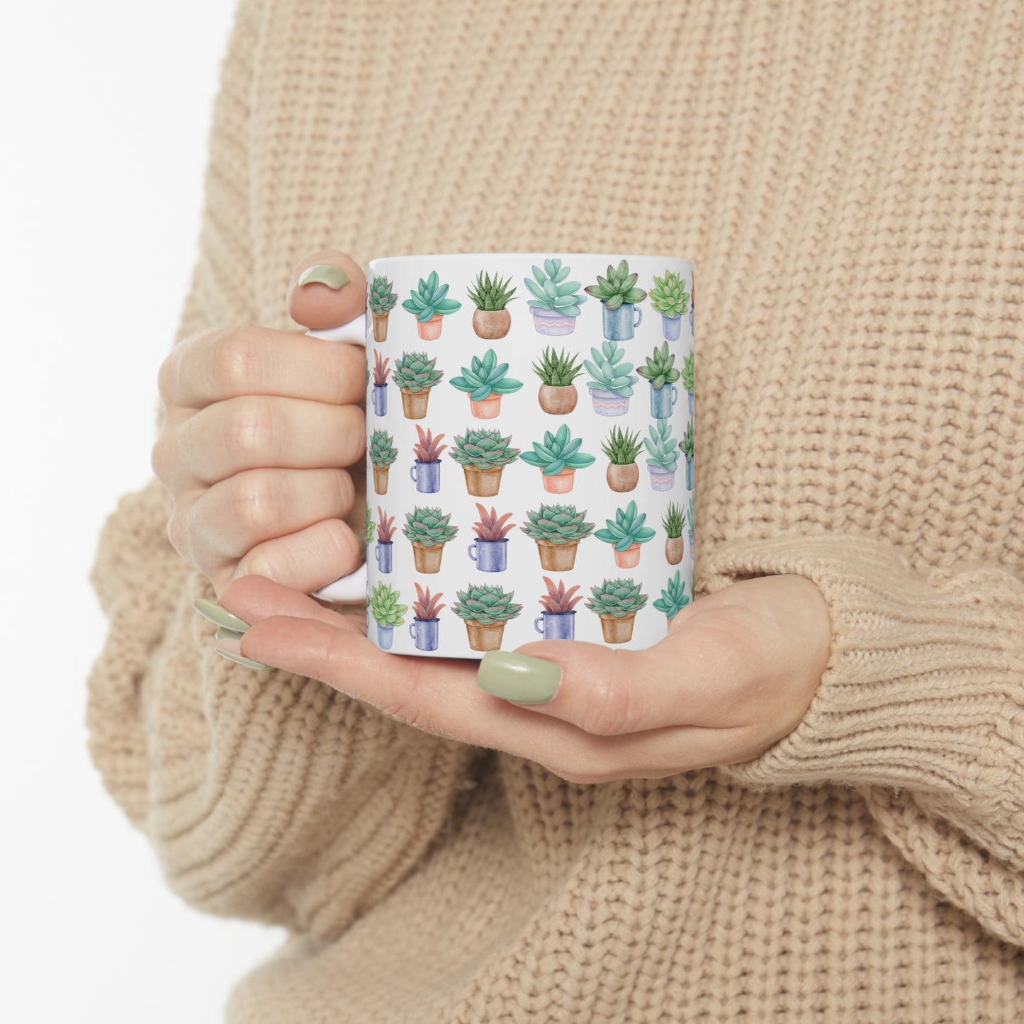 Succulents Ceramic Mug 11oz