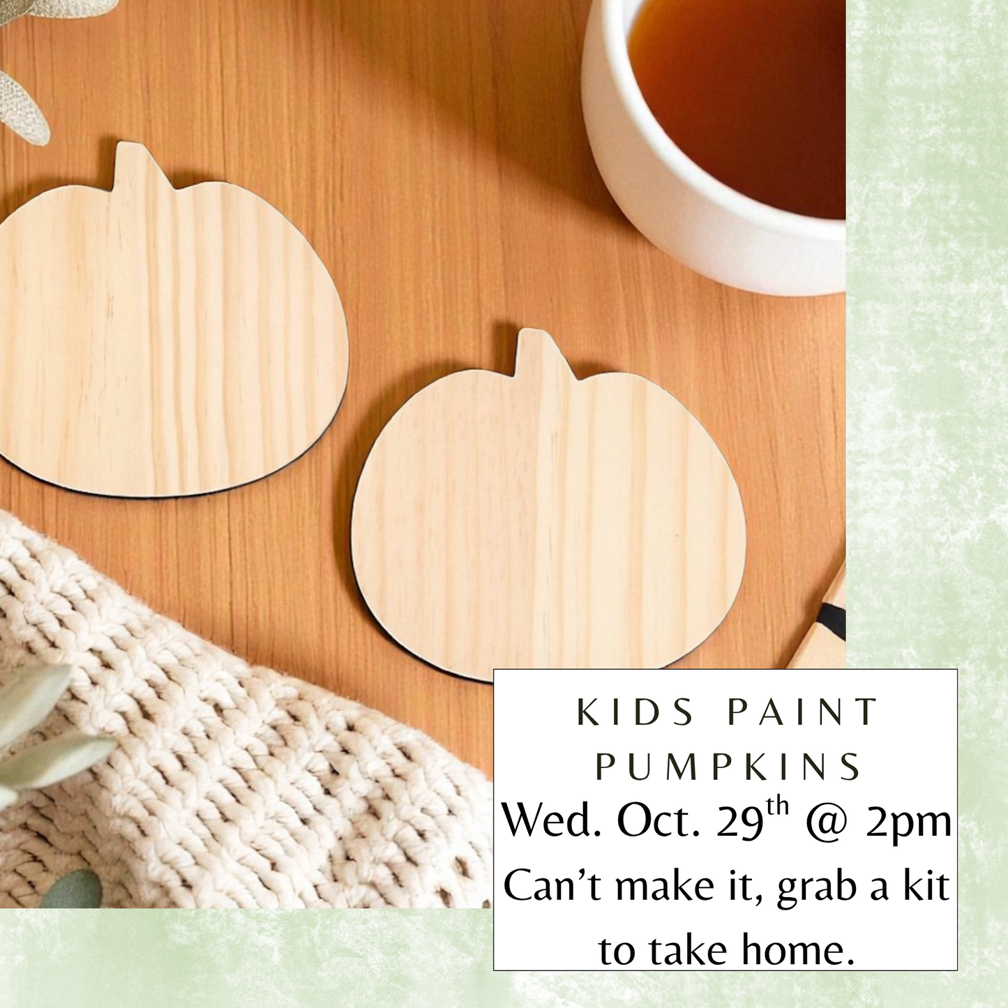 Kids Paint Pumpkins (Wednesday Oct 29)