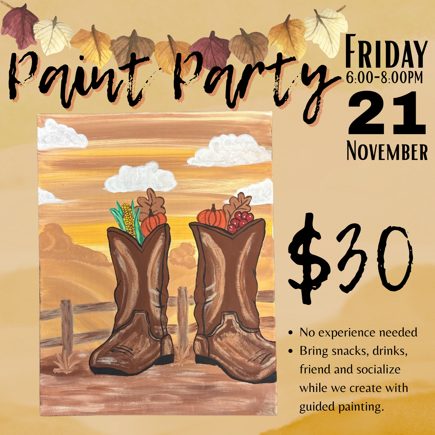 Thankful Ya'll Paint Party (Friday Nov 21)