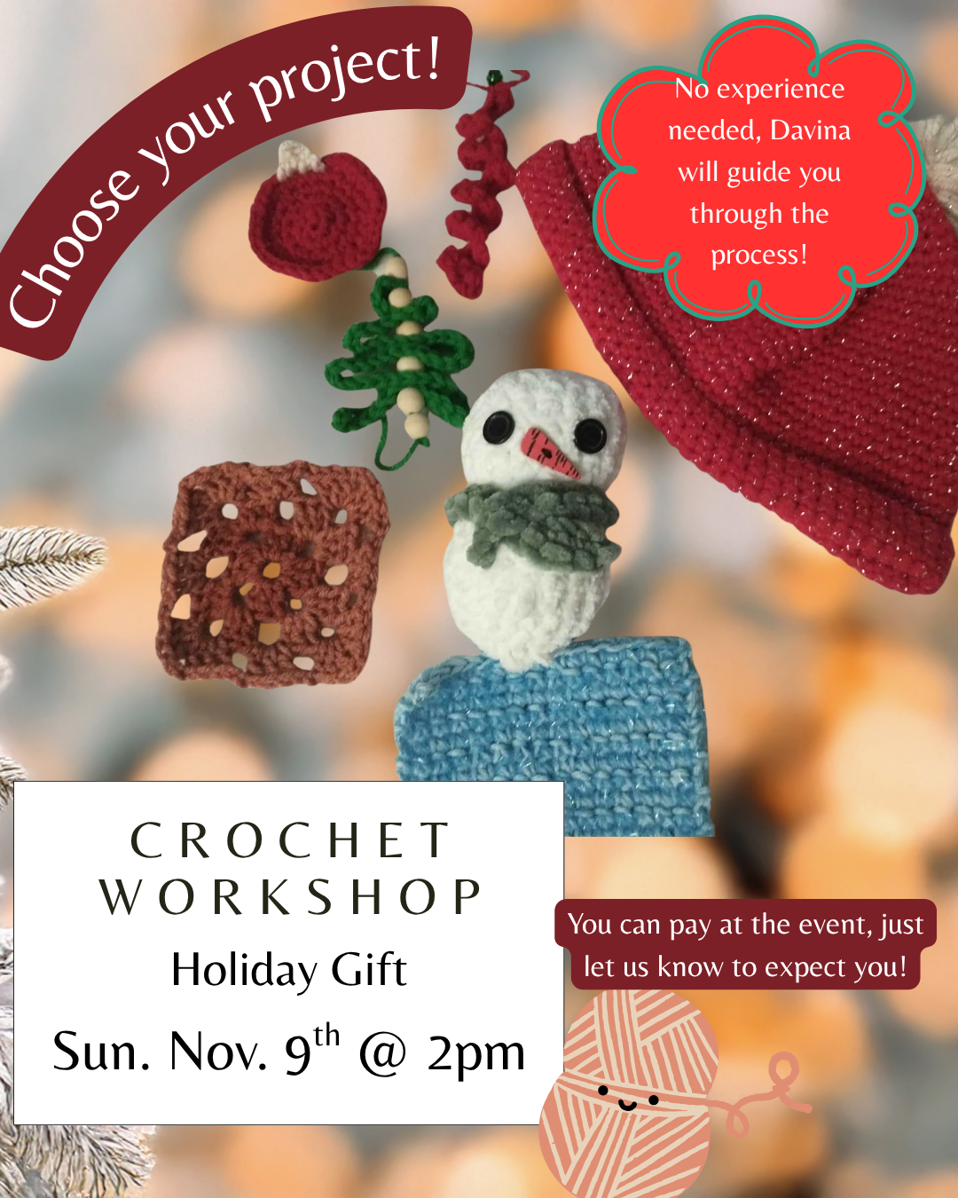 Crochet Workshop (Sunday Nov 9)