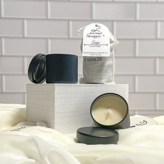 Pineapple + Sage Lotion Candle 3 oz - Desert Moon 25