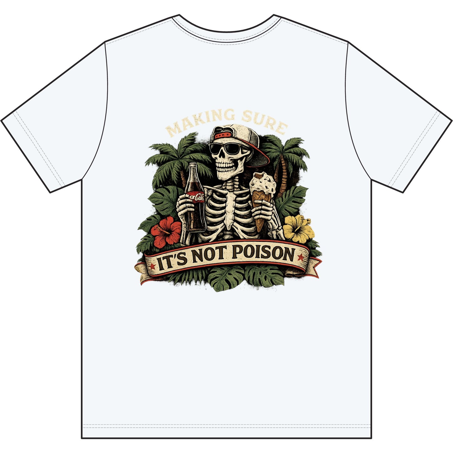 Skeleton Tee - 'Making Sure It's Not Poison' Skull T-Shirt