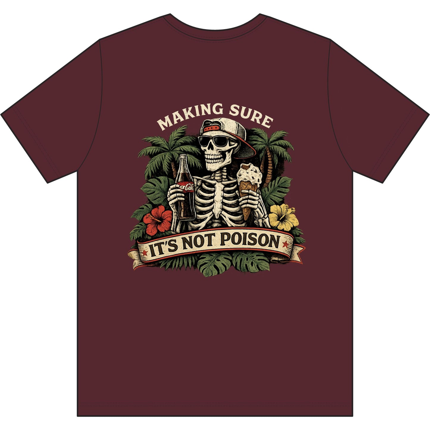 Skeleton Tee - 'Making Sure It's Not Poison' Skull T-Shirt