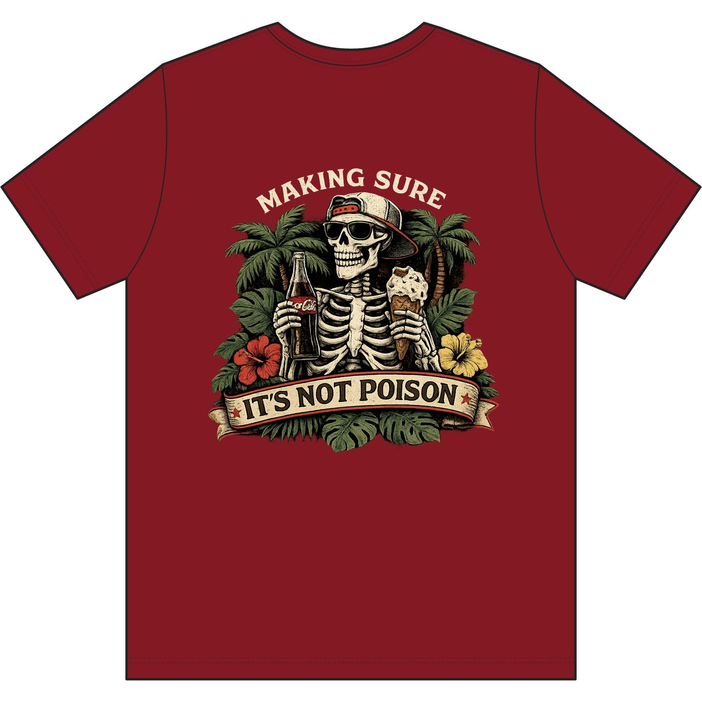 Skeleton Tee - 'Making Sure It's Not Poison' Skull T-Shirt