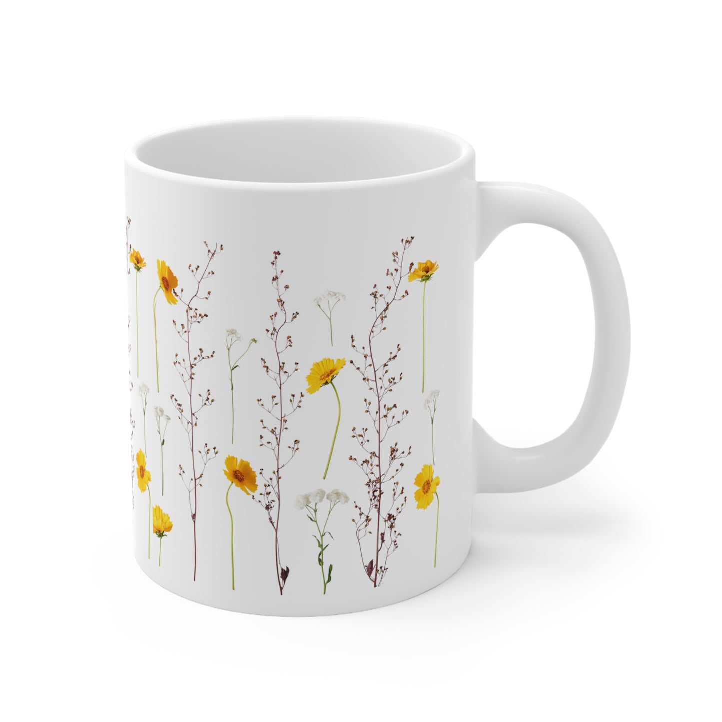 Calendula Flowers Ceramic Mug 11oz