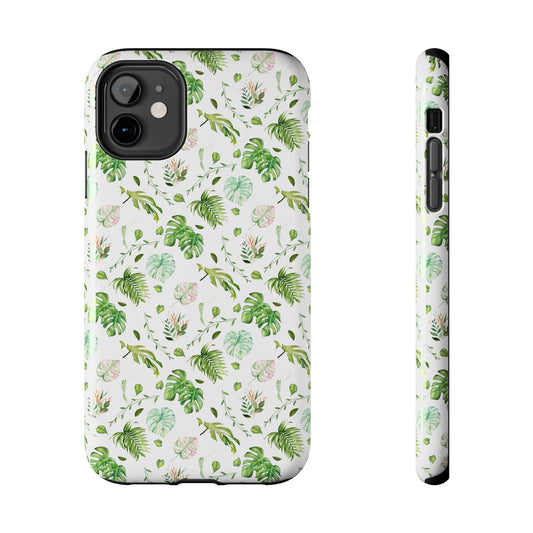 Botanical Monstera: Tough Phone Case — Green Botanical Protective Phone Cover