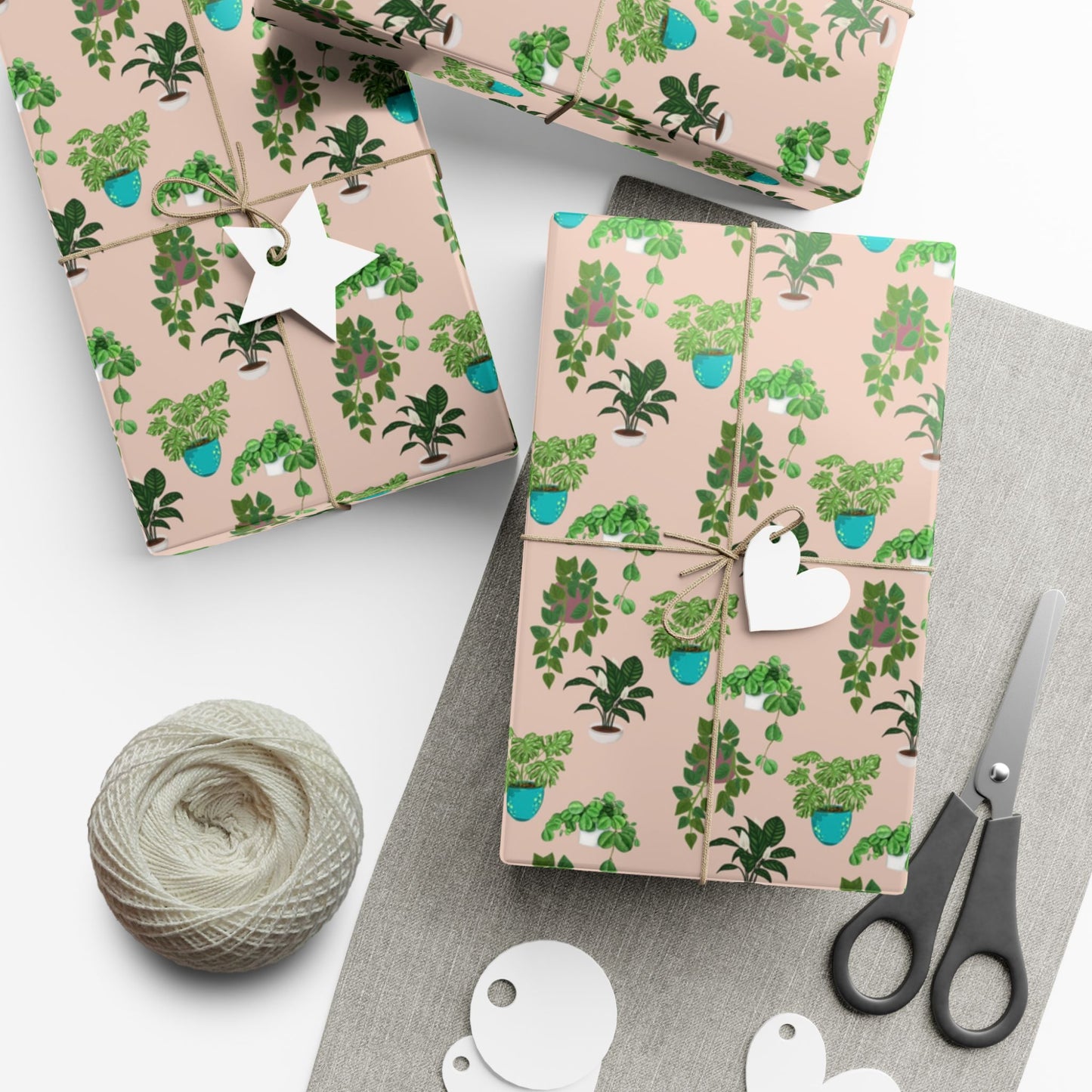 Botanical Potted Plants Gift Wrapping Paper (SVG Available)