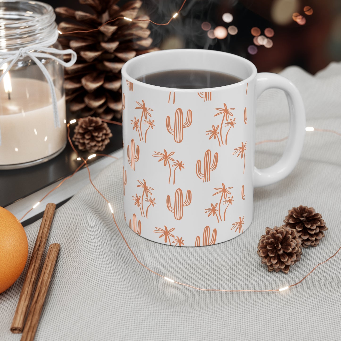 Palms & Cactus Ceramic Mug 11oz