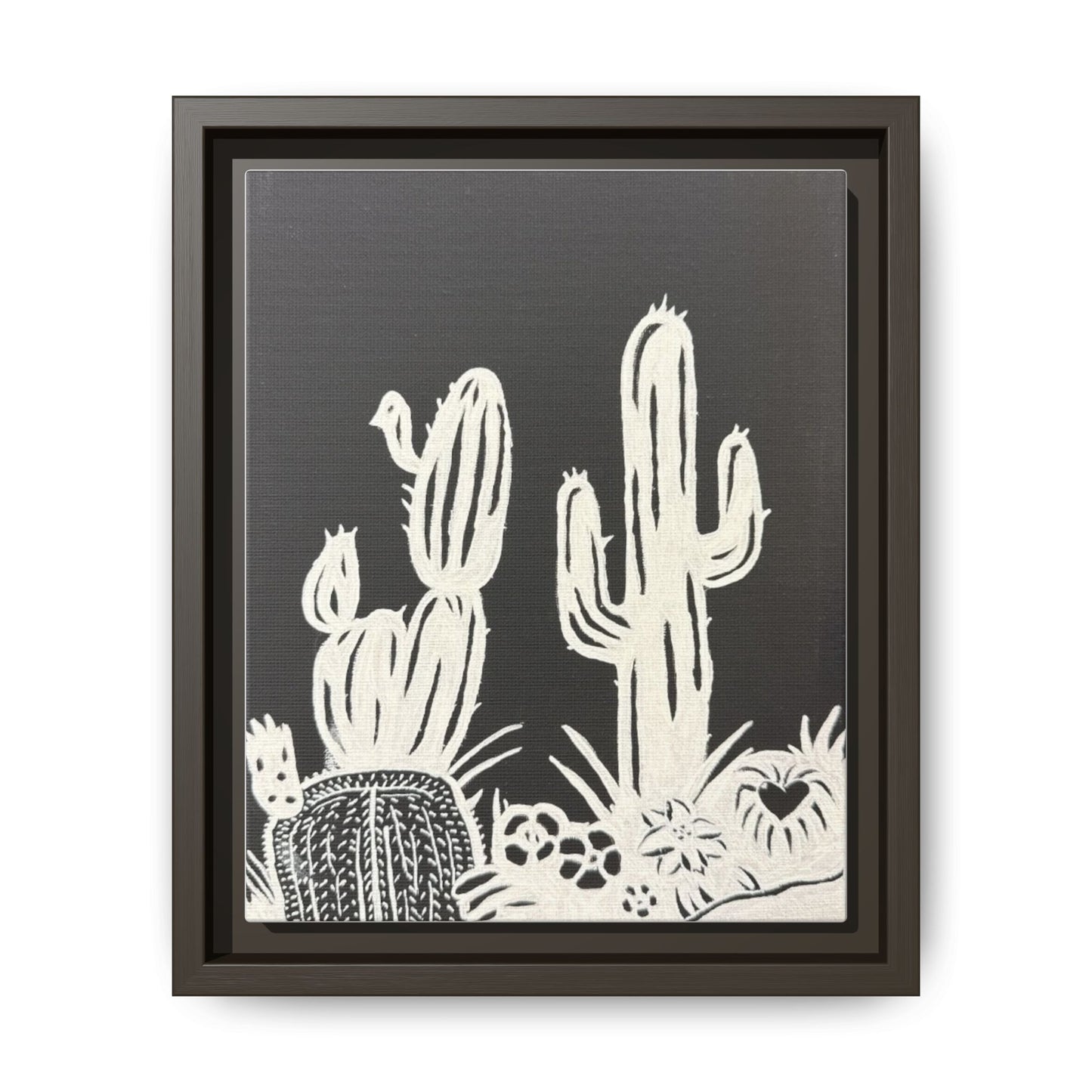 Reverse: Matte Canvas Framed Wall Art — Colorful Tropical Landscape Print