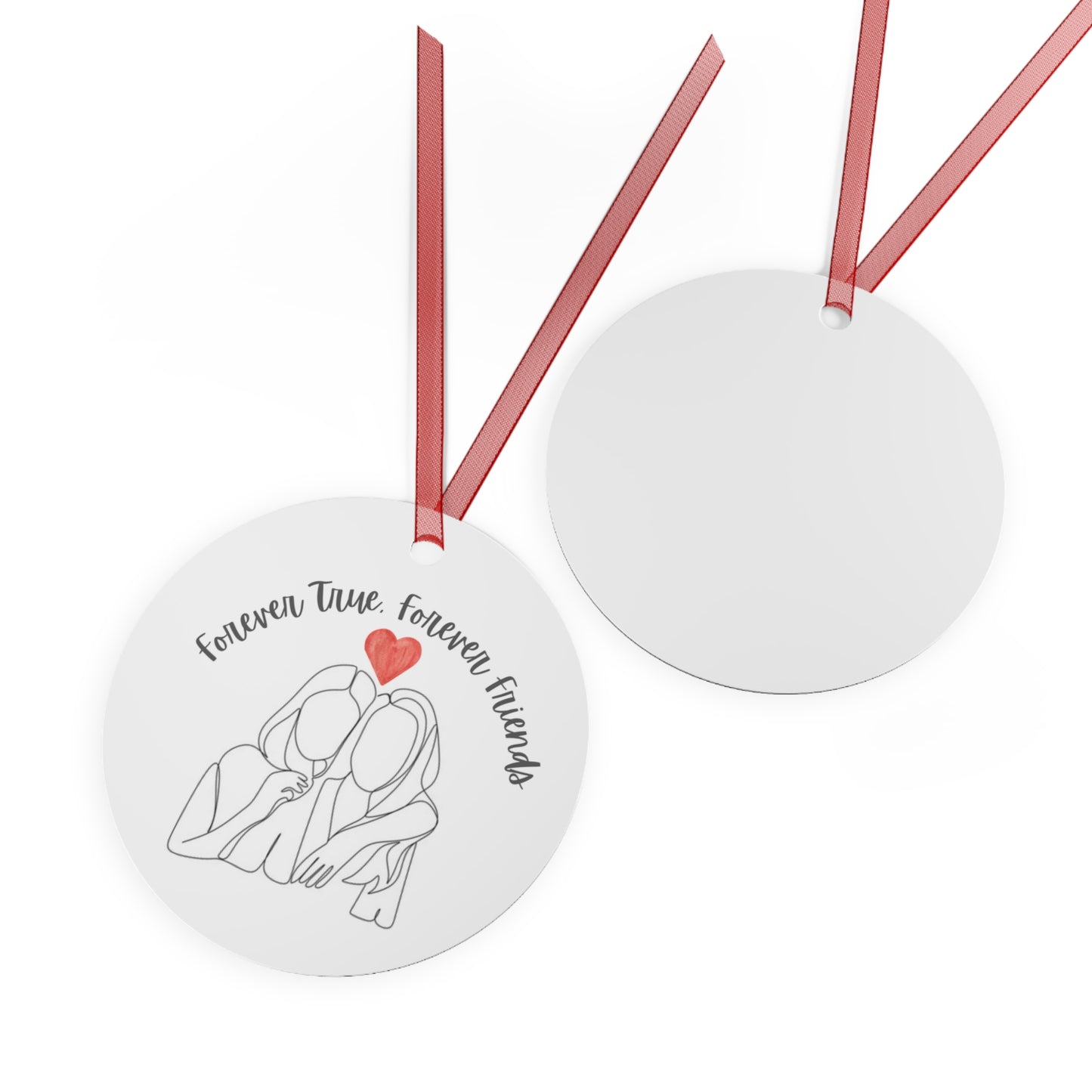 Metal Ornament — Personalized Best Friends Holiday Gift