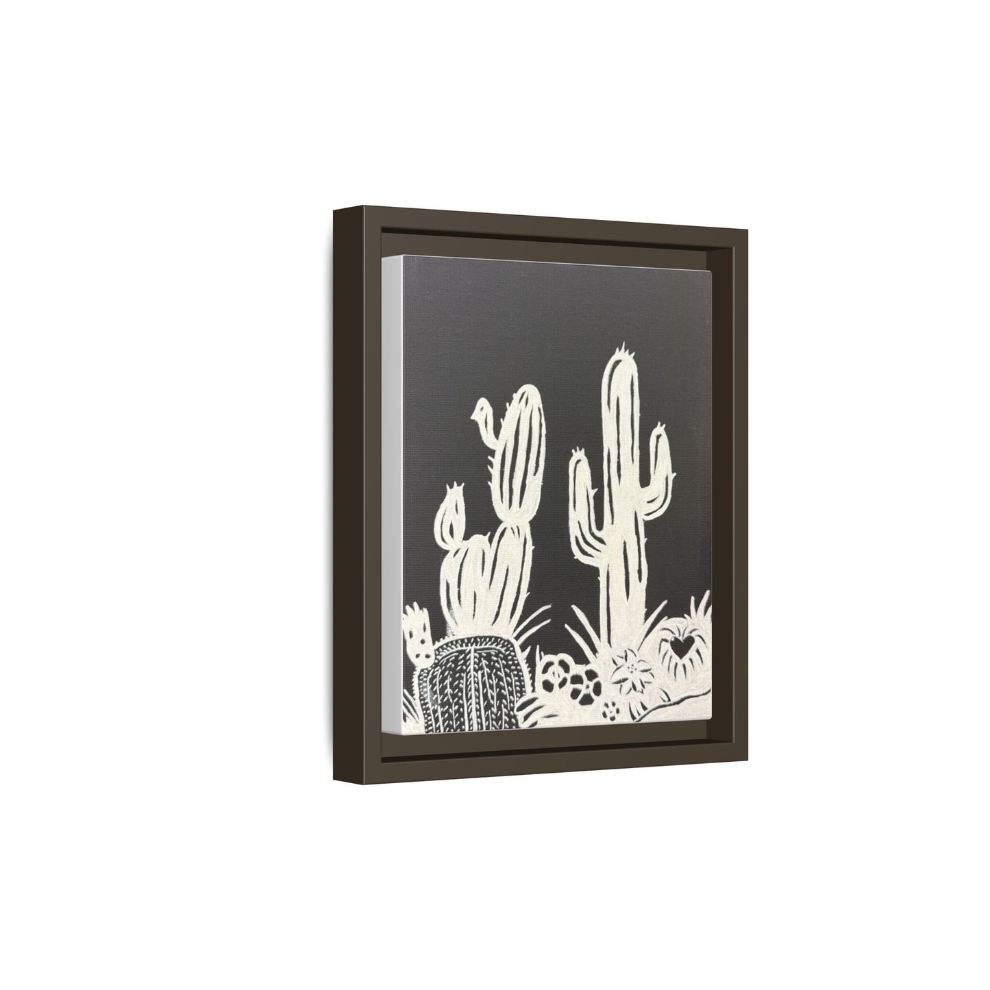 Reverse: Matte Canvas Framed Wall Art — Colorful Tropical Landscape Print