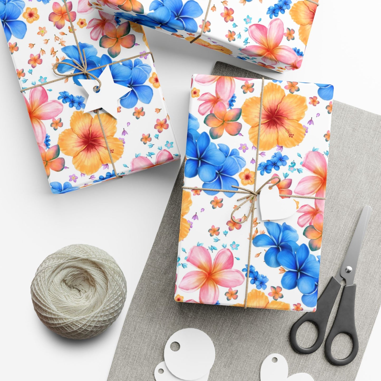 Island Flowers Gift Wrapping Paper Roll (SVG Available)