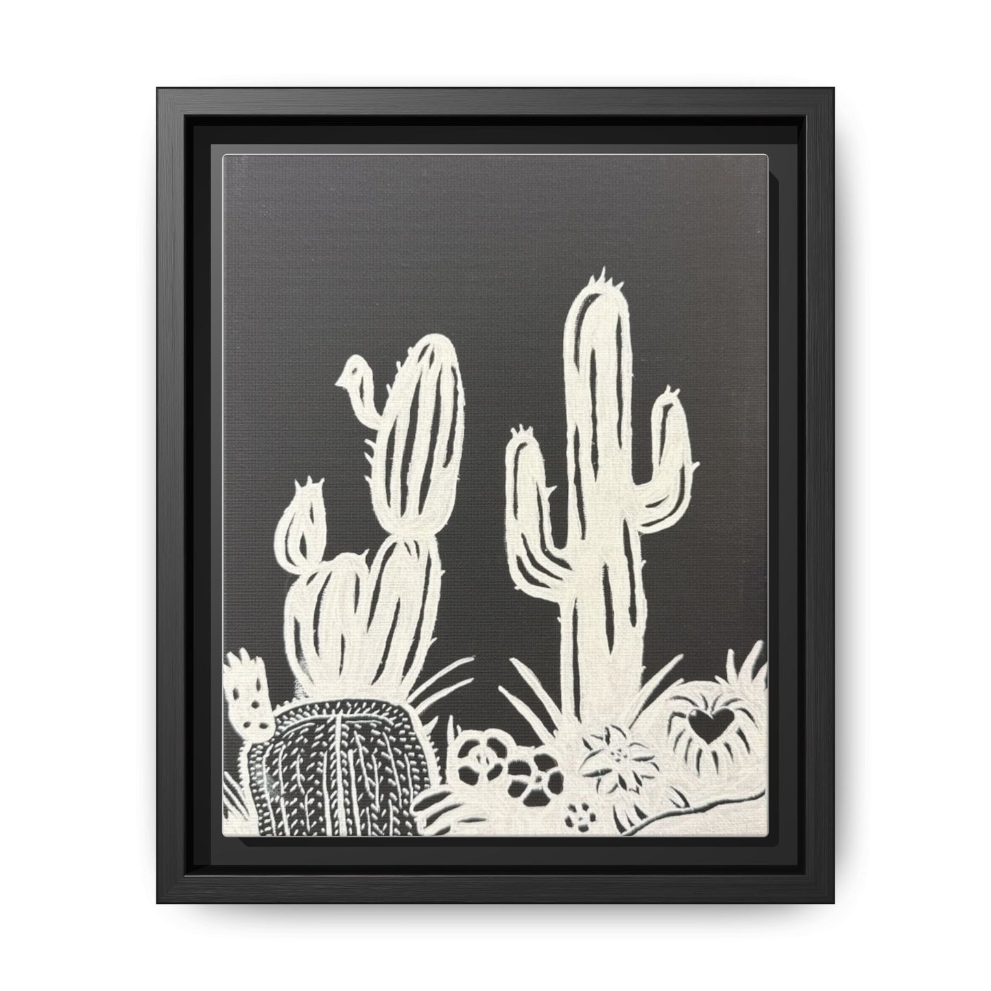 Reverse: Matte Canvas Framed Wall Art — Colorful Tropical Landscape Print