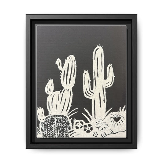 Reverse: Matte Canvas Framed Wall Art — Colorful Tropical Landscape Print