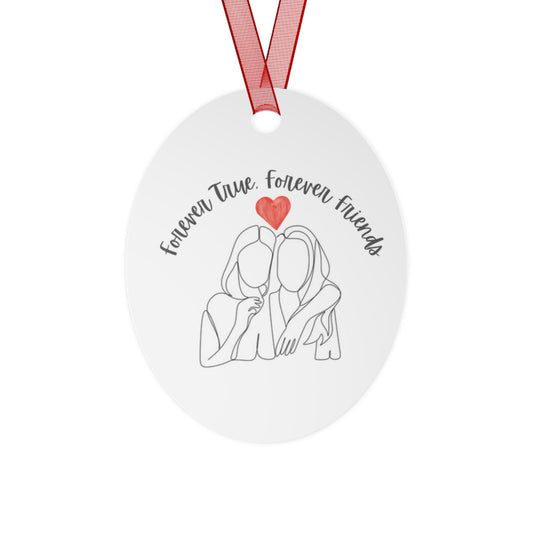 Metal Ornament — Personalized Best Friends Holiday Gift