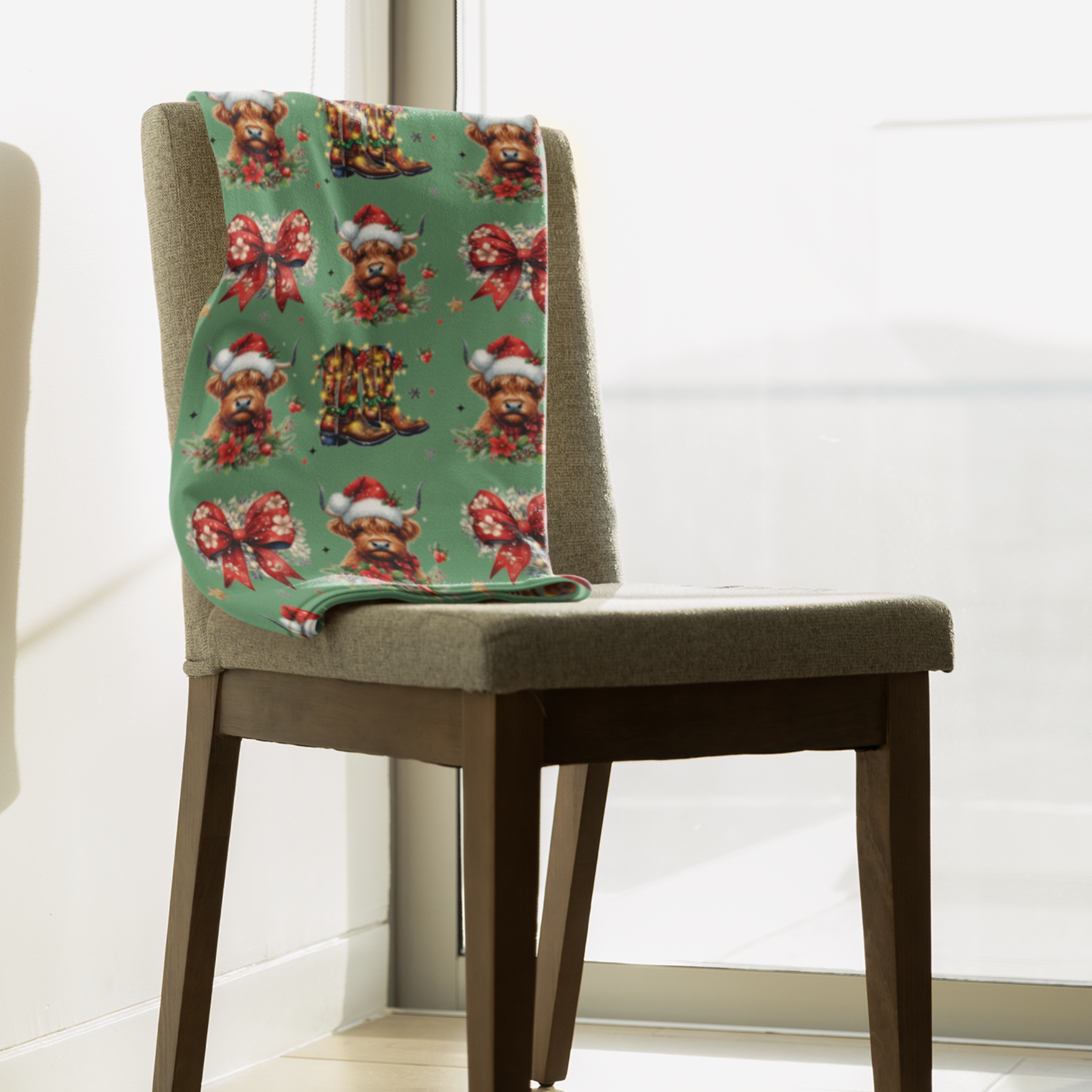 Christmas Highland Cows and Bows SVG