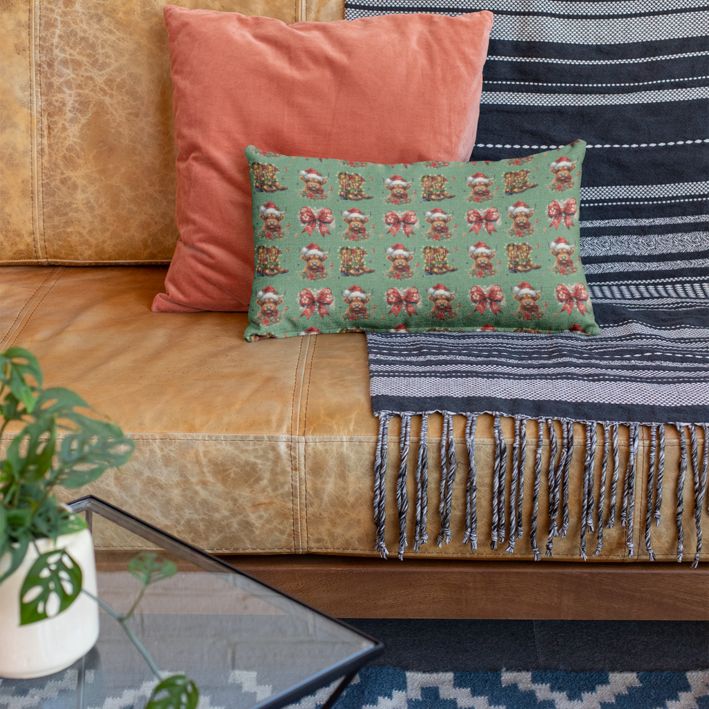 Christmas Highland Cows and Bows SVG