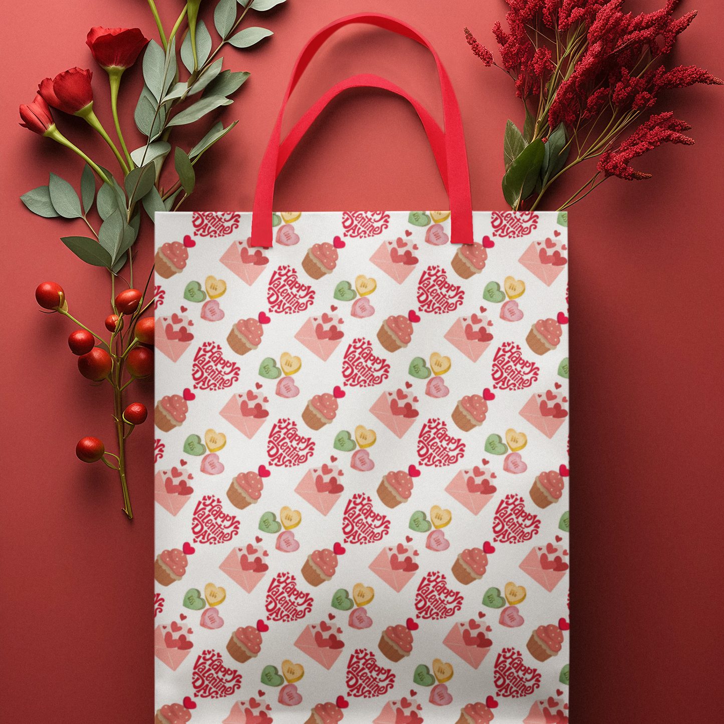 Valentine Cupcakes & Hearts SVG