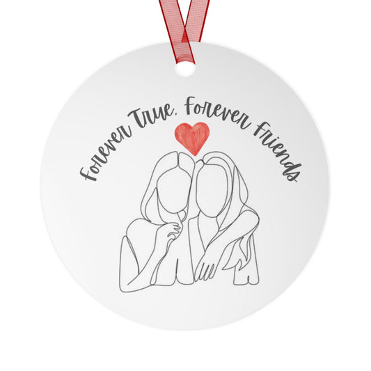 Metal Ornament — Personalized Best Friends Holiday Gift