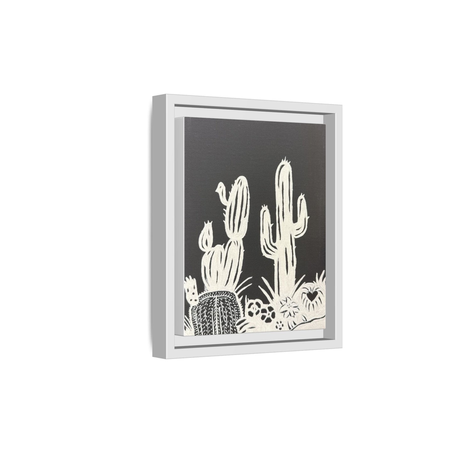 Reverse: Matte Canvas Framed Wall Art — Colorful Tropical Landscape Print