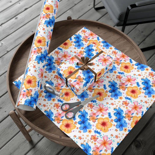 Island Flowers Gift Wrapping Paper Roll (SVG Available)