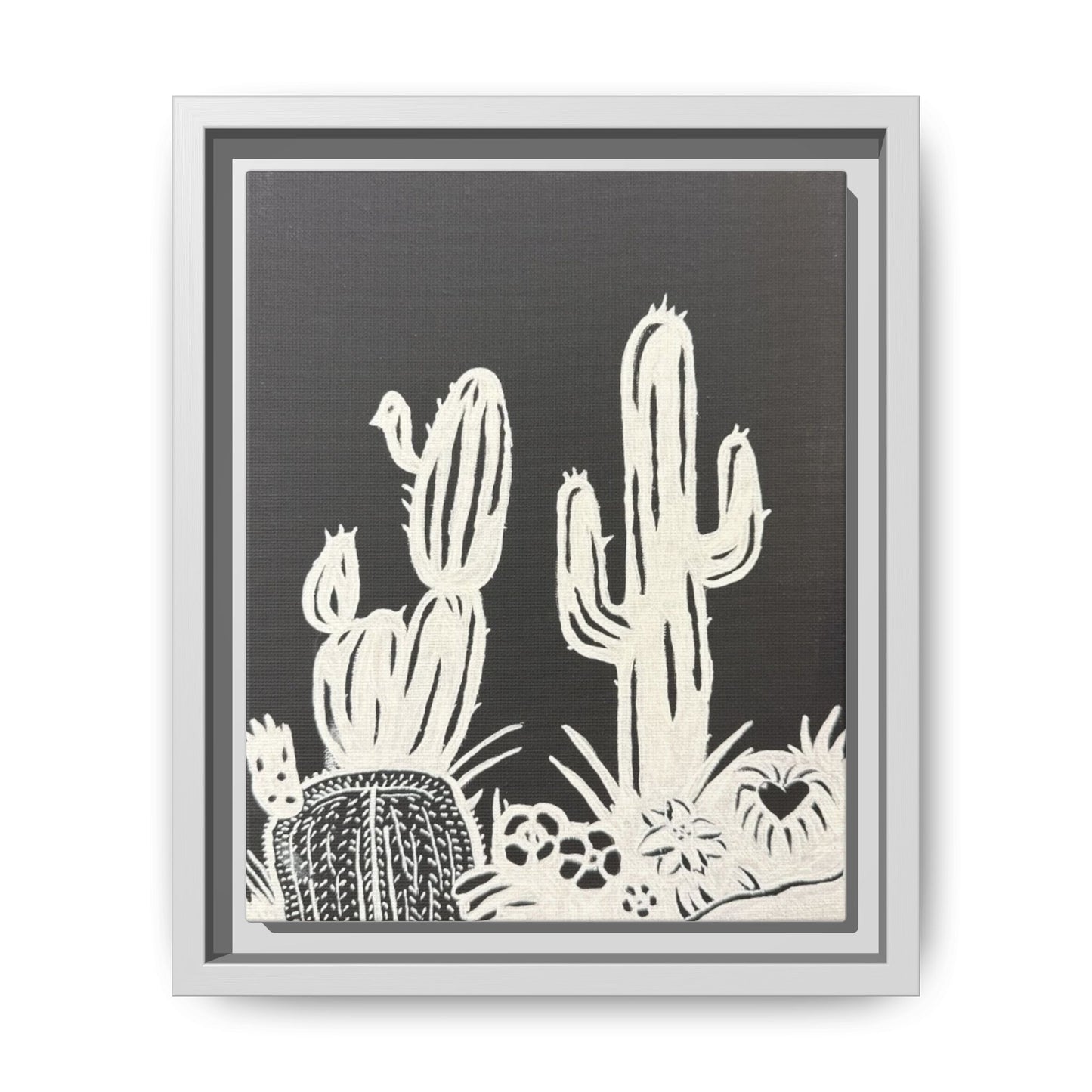 Reverse: Matte Canvas Framed Wall Art — Colorful Tropical Landscape Print