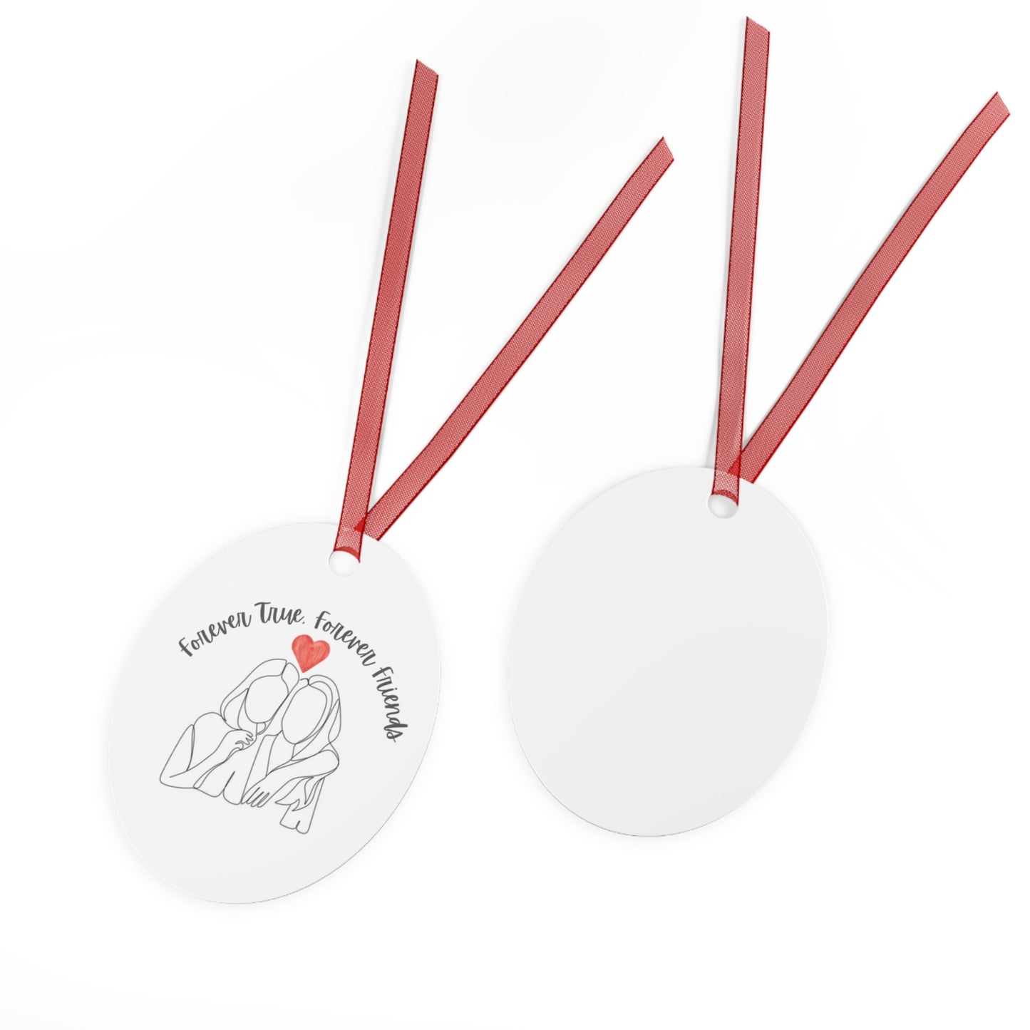 Metal Ornament — Personalized Best Friends Holiday Gift