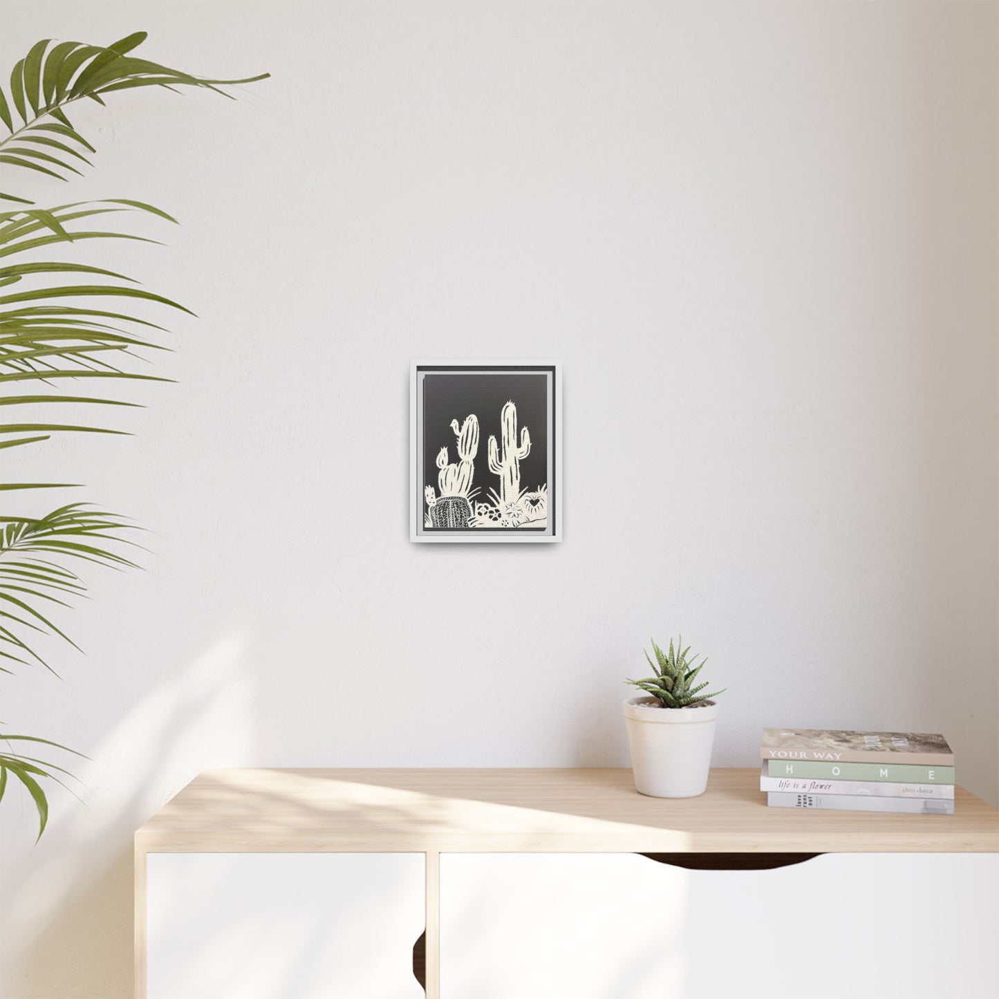 Reverse: Matte Canvas Framed Wall Art — Colorful Tropical Landscape Print